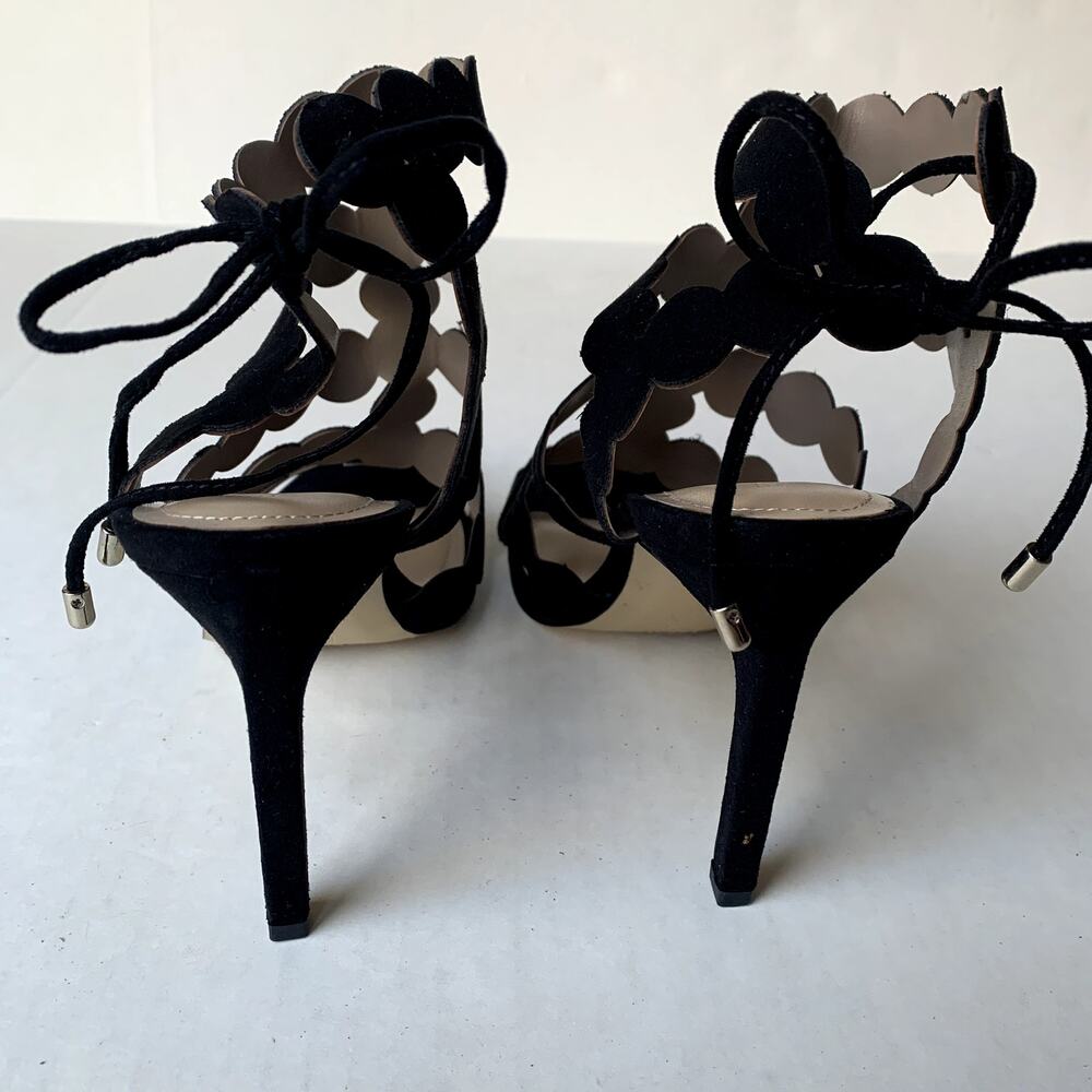 BCBGeneration High Heel Sandal Shoes CHIKO Black Suede Strappy Tie Gladiator 6.5 - Picture 6 of 8